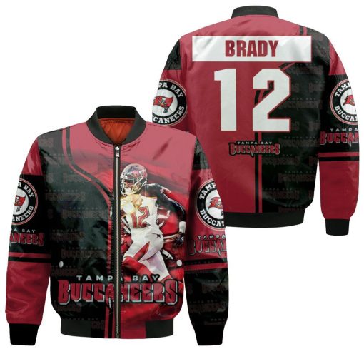 Tampa Bay Buccaneers Tom Brady Running 12 Legend For Fan Bomber Jacket