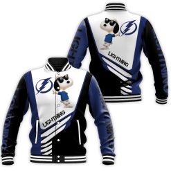 Tampa Bay Lightning Snoopy For Fans 3d Baseball Jacket