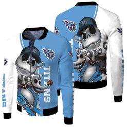 Tennessee Titans Jack Skellington And Zero Fleece Bomber Jacket