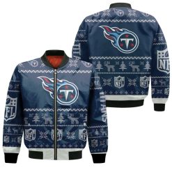Tennessee Titans Nfl Ugly Sweatshirt Christmas 3d Bomber Jacket