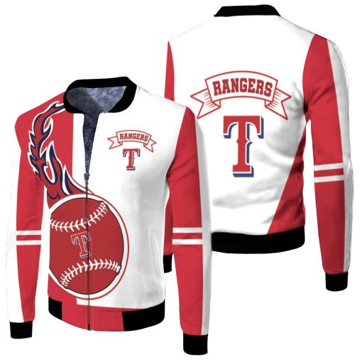 Texas Rangers 3d Fleece Bomber Jacket