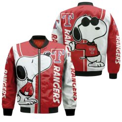 Texas Rangers Snoopy Lover 3d Printed Bomber Jacket