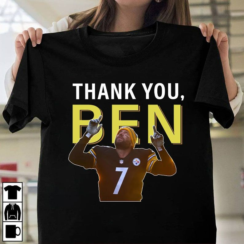 Thank You Ben Roethlisberger 7 Pittsburgh Steelers National Football 2022 T-Shirt