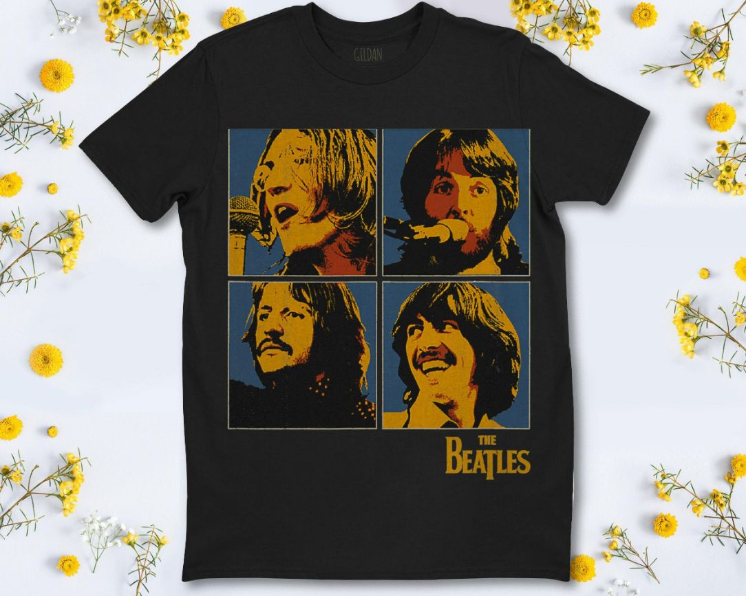The Beatles Let It Be Band Vintage Photo Portrait T-Shirt
