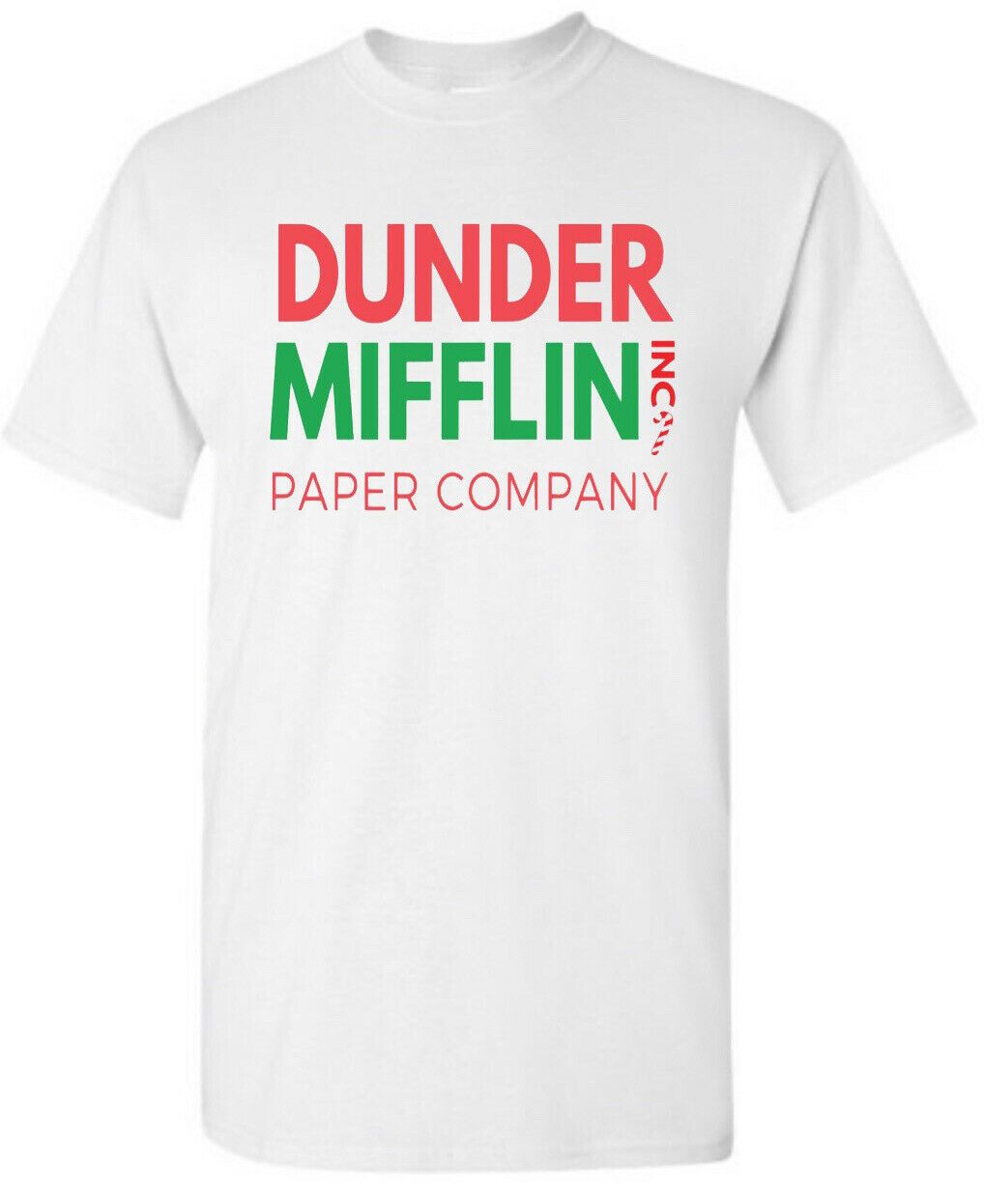 Dunder Mifflin Paper Company T-shirt Tees Text - The Office - Tv