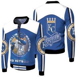 Tied Club Record 12 Hit In A Four-Game Series Fleece Bomber Jacket