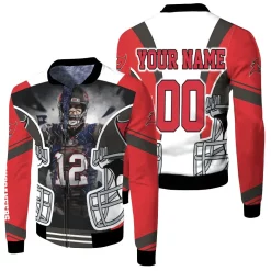 Tom Brady 12 Tampa Bay Buccaneers Nfc South Division Champions Super Bowl 2021 Personalized Fleece Bomber Jacket