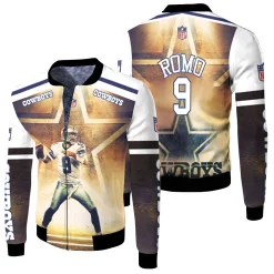 Tony Romo 9 Dallas Cowboys 3d Fleece Bomber Jacket