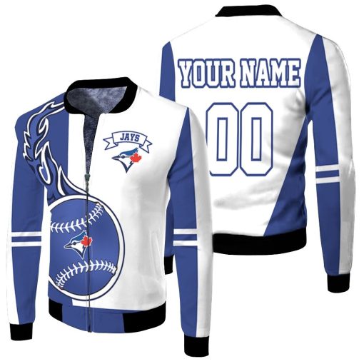 Toronto Blue Jays 3d Personalized Fleece Bomber Jacket