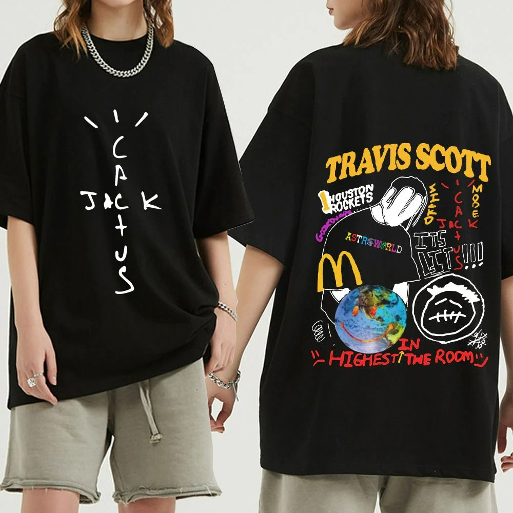 Travis Scott Cactus Jack Astroworld Wish You Were Here Tour Hip Hop T-Shirt