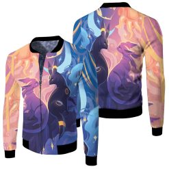 Umbreon And Espeon 3d Jersey Fleece Bomber Jacket