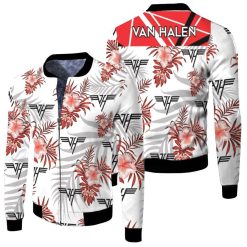 Van Halen Hawaii Reded 3d Jersey Fleece Bomber Jacket