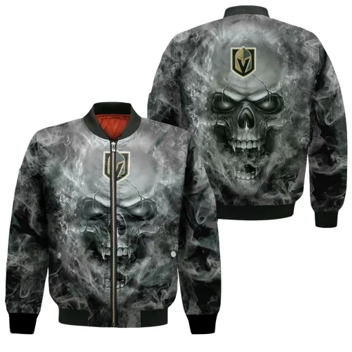 Vegas Golden Knights Nhl Fans Skull Bomber Jacket