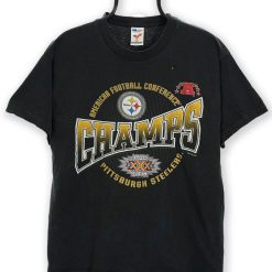 Vintage 90s Black Pittsburgh Steelers Nfl T-Shirt