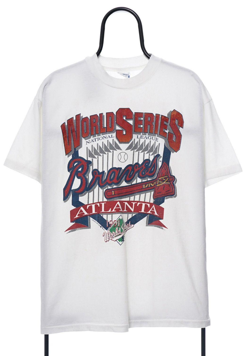 Vintage 90s Mlb Atlanta Braves White Graphic T-Shirt