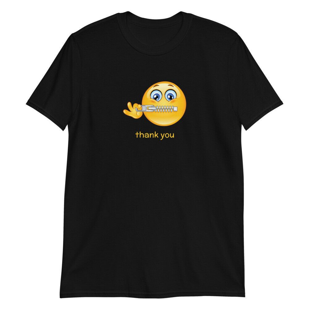 Zip It Emoji Thank You Unisex T-Shirt