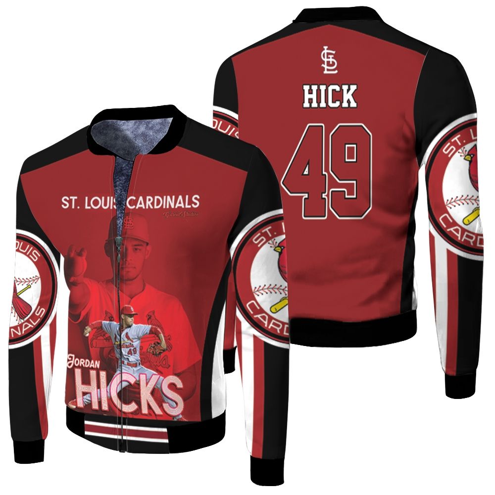49 Hick St Louis Cardinals Fleece Bomber Jacket