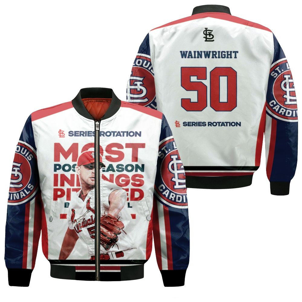 50 Wainwright St Louis Cardinals Bomber Jacket