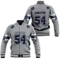 54 Jaylon Smith Cowboys Jersey Inspired Style Baseball Jacket