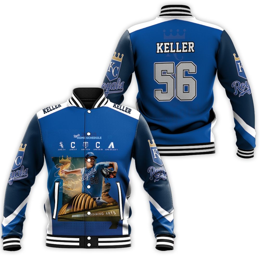 56 Brad Keller Kansas City Royals City Baseball Jacket