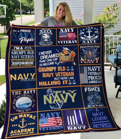 A Navy Legend Has Retired Quilt Blanket Great Customized Blanket Gifts For Birthday Christmas Thanksgiving