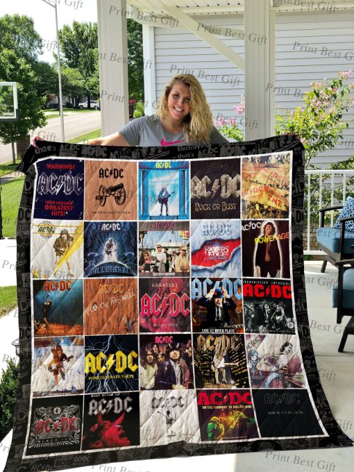 Acdc Albums Cover Poster Quilt Blanket Ver 2