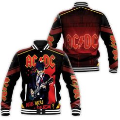 Acdc Angus Young Are You Ready Popart Baseball Jacket