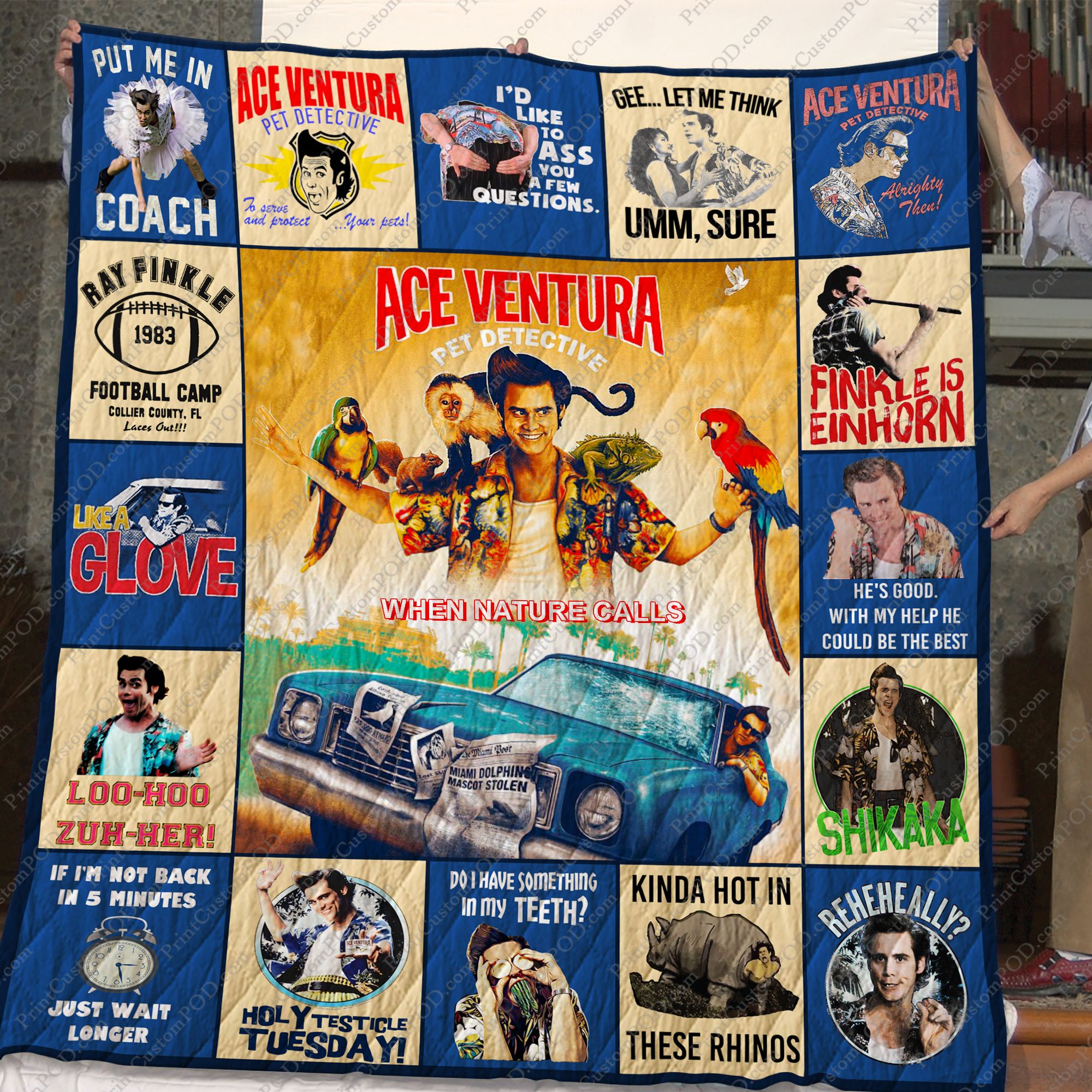 Ace Ventura - Jim Carrey Movies Quilt Blanket - Ver.0117