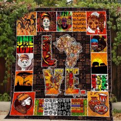 Africa One Love Quilt Blanket Great Customized Blanket Gifts For Birthday Christmas Thanksgiving