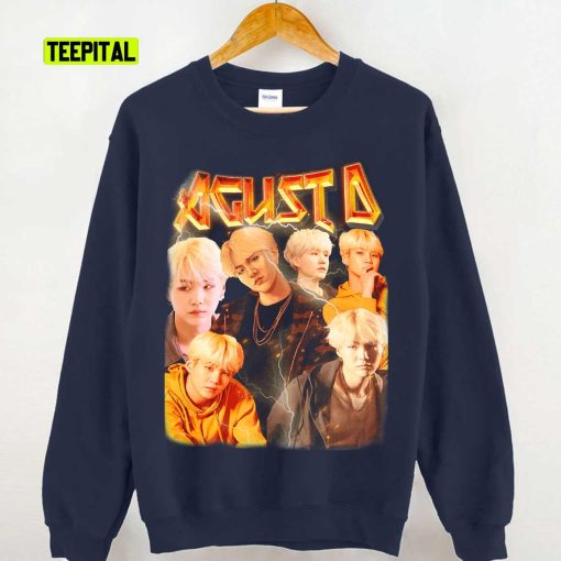 Agust D Suga Bangtan Boys Vintage BTS 90s Raptee Unisex Sweatshirt