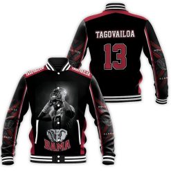 Alabama Crimson Tide 13 Tua Tagovailoa Baseball Jacket