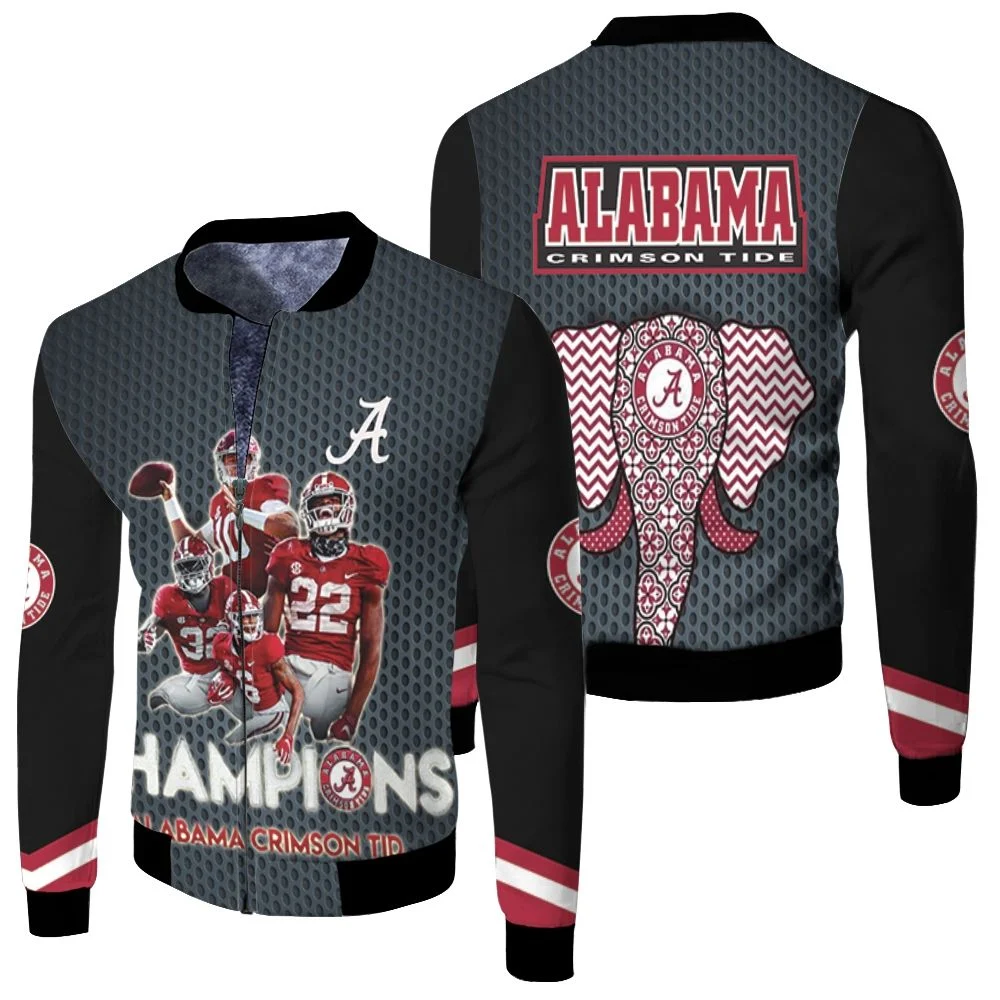 Alabama Crimson Tide Champions Fleece Bomber Jacket