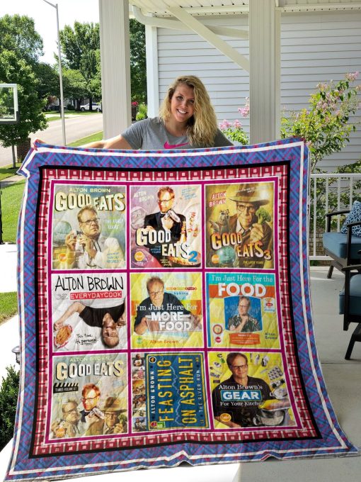 Alton Brown Books Quilt Blanket