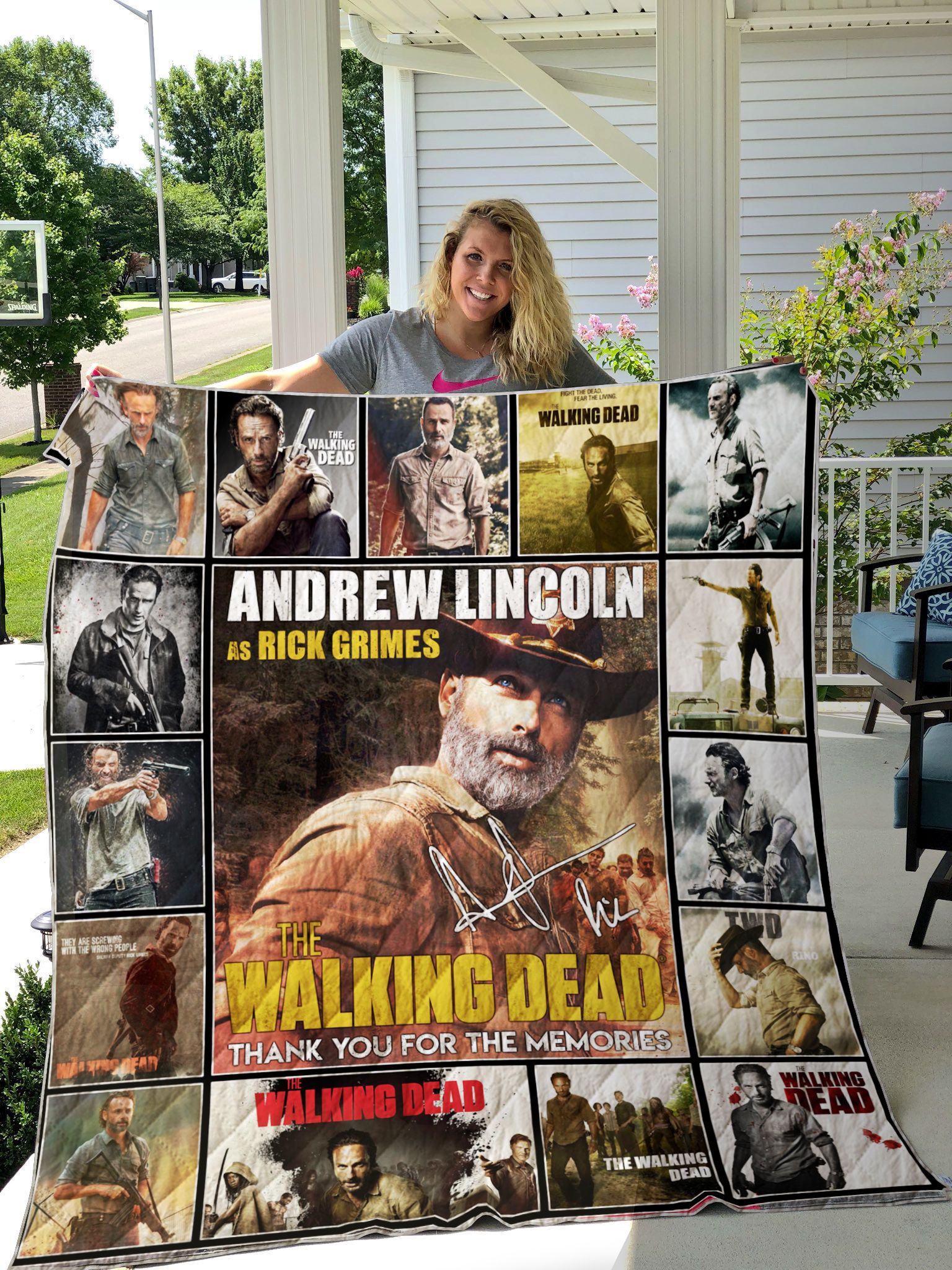 Andrew Lincoln-Rick Grimes-The Walking Dead Quilt-Blanket
