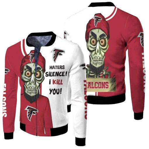 Atlanta Falcons Haters I Kill You 3d Fleece Bomber Jacket