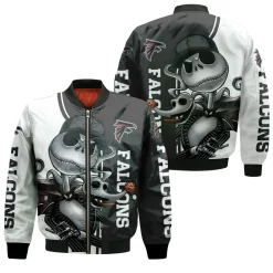 Atlanta Falcons Jack Skellington And Zero Bomber Jacket