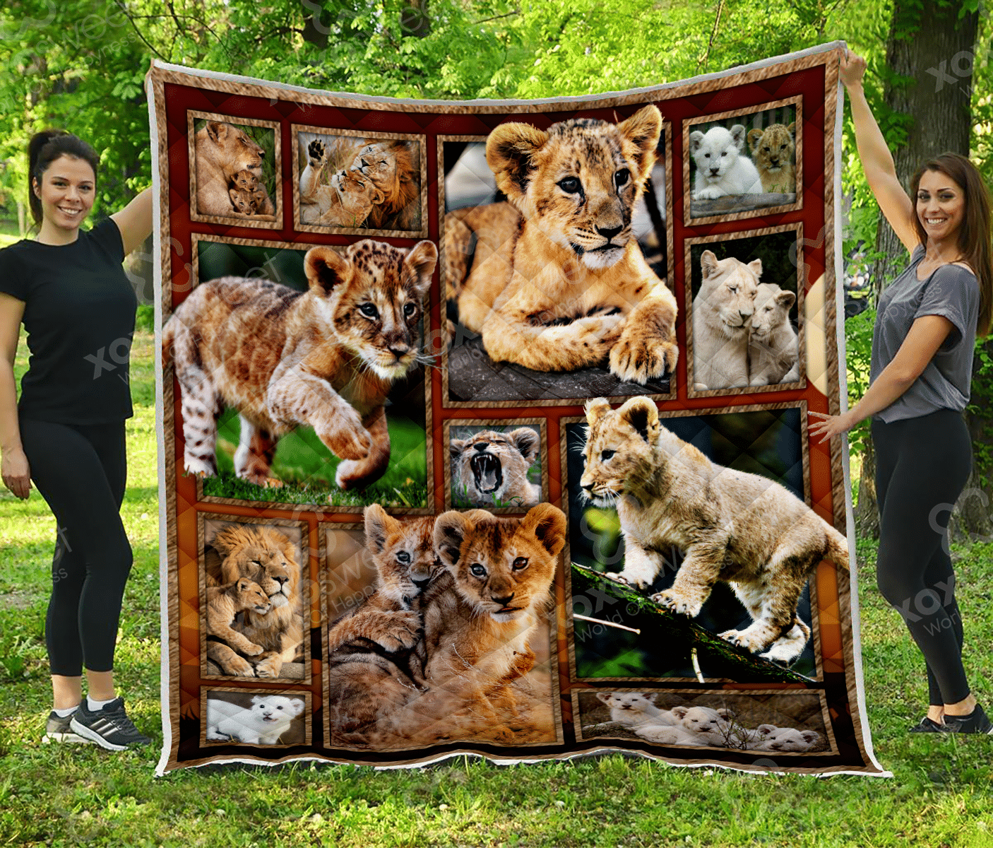 Baby Lion Quilt Blanket Great Customized Gifts For Birthday Christmas Thanksgiving Perfect Gifts For Lion Lover
