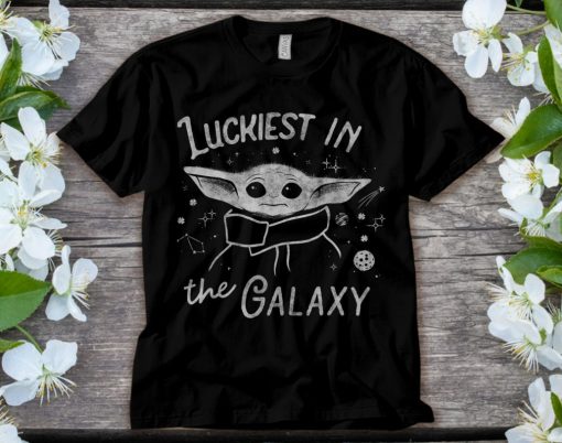 Baby Yoda Star Wars The Mandalorian The Child Luckiest In The Galaxy Unisex Adult Shirt