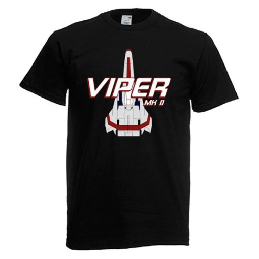 Battlestar Galactica Viper Battleship Logo Mens Red Black Navy T-Shirt