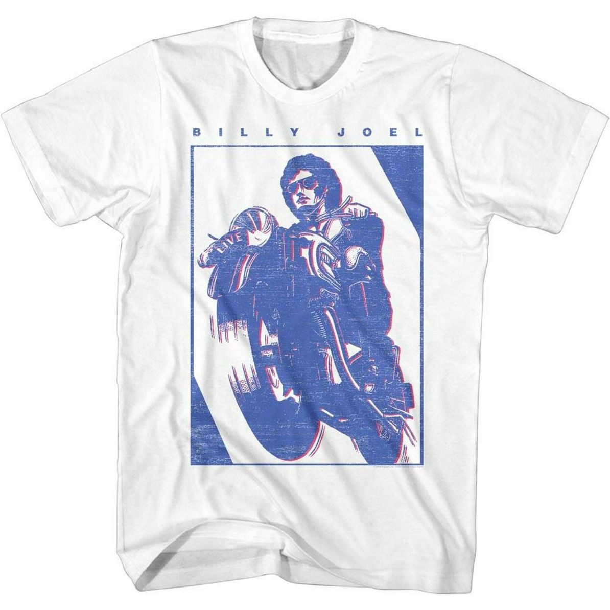 Billy Joel White Adult T-Shirt