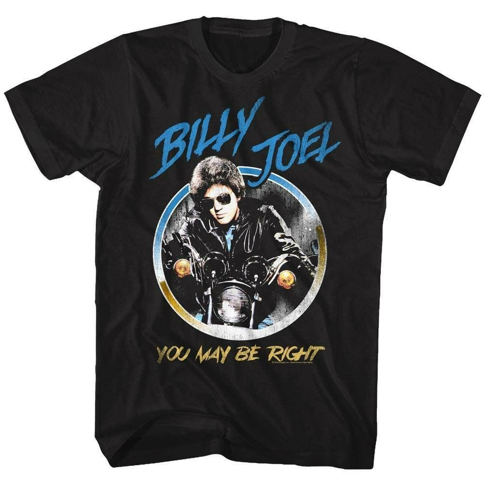 Billy Joel You May Be Right Blue Black Adult T-Shirt