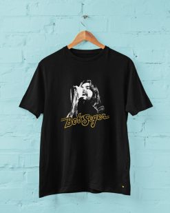 Bob Seger Silver Bullet Early Years Music Black T-Shirt