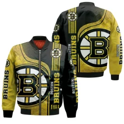 Boston Bruins Nhl 3d Jersey Bomber Jacket