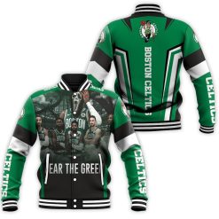 Boston Celtics Fear The Green Baseball Jacket