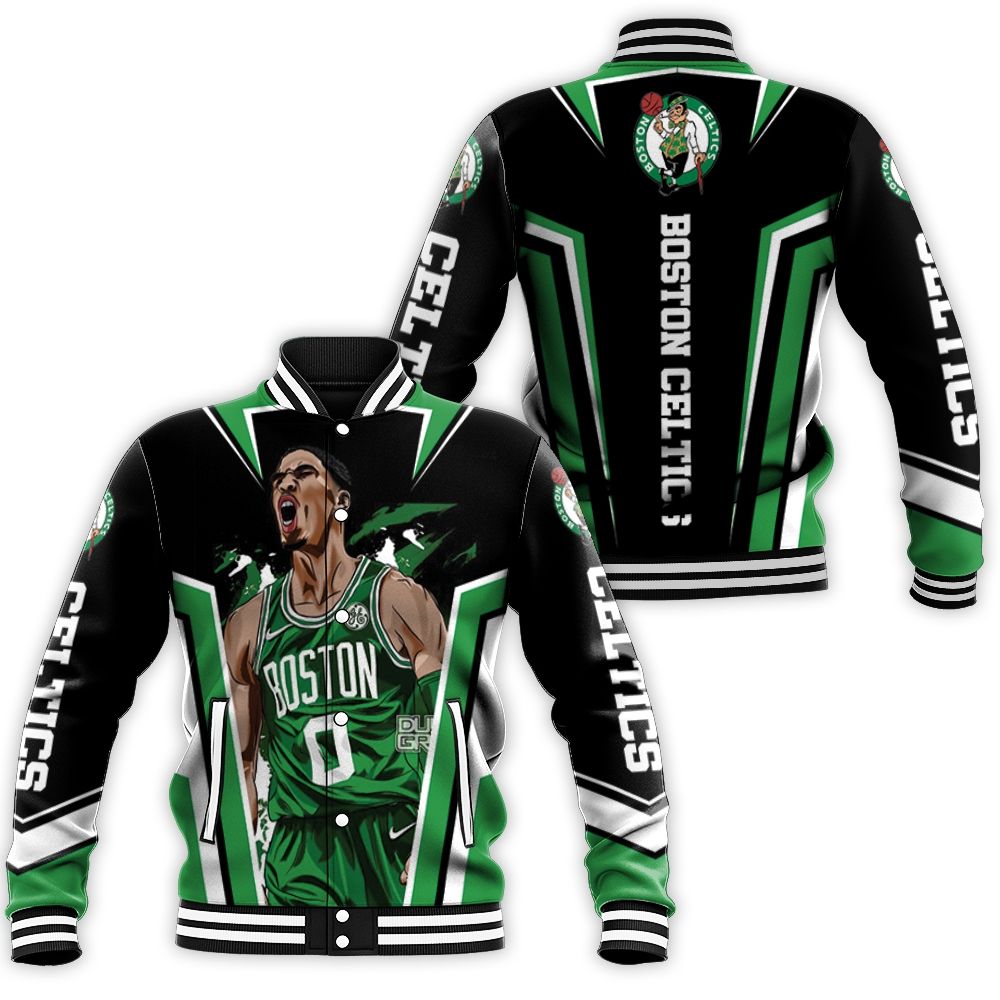 Boston Celtics Jayson Tatum Design Baseball Jacket