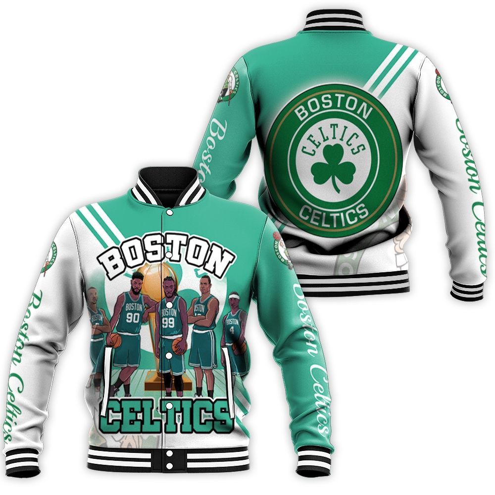 Boston Celtics World Champions Artwork Baseball Jacket
