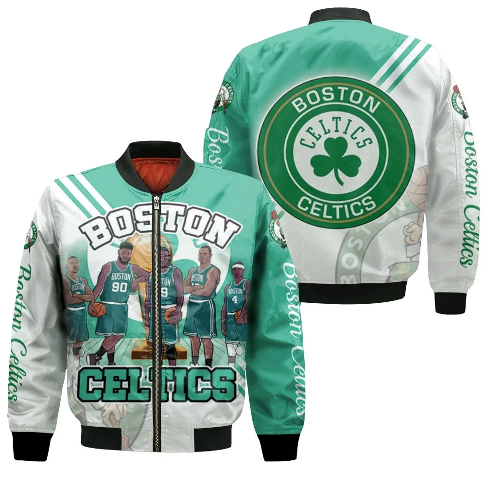 Boston Celtics World Champions Artwork Bomber Jacket
