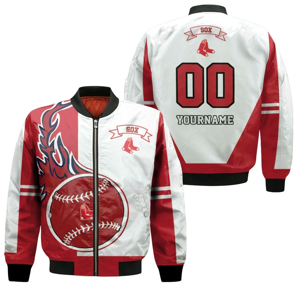 Boston Red Sox 3d Personalized Bomber Jacket