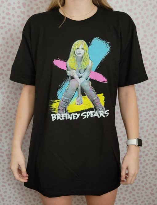 Britney Spears Color Chalk Vintage Style Tee In Shirt