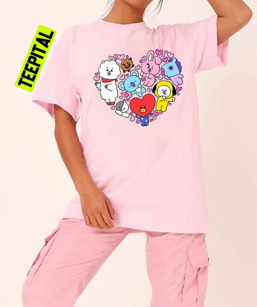 BTS 21 Bangtan Boys Baby Heart Set T-Shirt